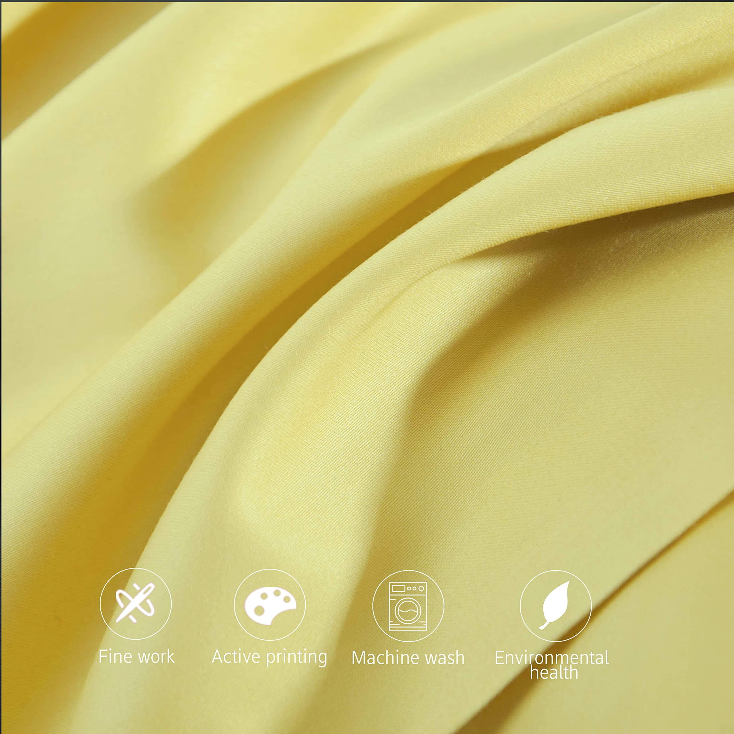 Ntbay 500 Thread Count 100% Egyptian Cotton King Pillowcases, Super Soft And Breathable Envelope Closure Pillow Cases, 20X36 Inches, Mustard Yellow